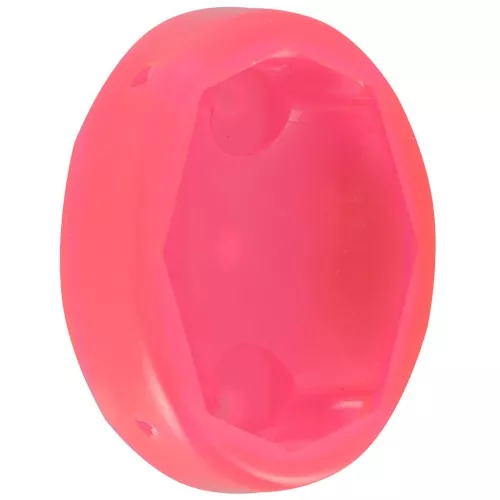 Castone ovale in plastica per cabochon 4120 18x13 mm - Rosa fluo trasparente x1