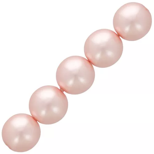 Perline rotonde perlate 12 mm - Rosa chiaro x15