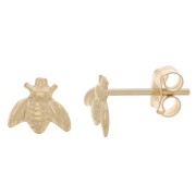 Orecchini perno 5x6 mm - Gold Filled x2