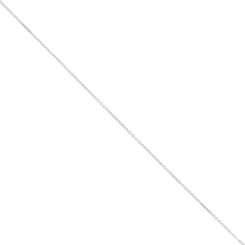 Catena Forzatina alternata fantasia (1x1) 1,3 mm - Argento 925 x50cm