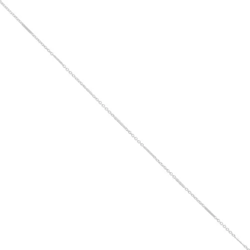 Catena Forzatina alternata fantasia (1x1) 1,3 mm - Argento 925 x50cm