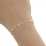 Catena Forzatina alternata fantasia (1x1) 1,3 mm - Argento 925 x50cm