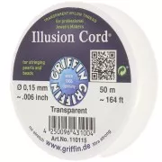 Filo di nylon invisibile 0,15 mm - illusion cord- Griffin - Trasparente x50m
