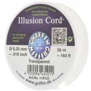 Filo di nylon invisibile 0,25 mm - illusion cord - Griffin - Trasparente x50m