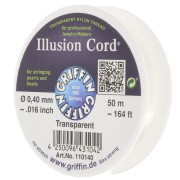 Filo di nylon invisibile 0,40 mm - illusion cord - Griffin - Trasparente x50m