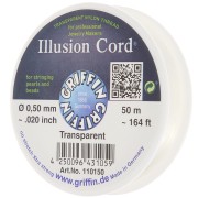 Filo di nylon invisibile 0,50 mm - illusion cord - Griffin - Trasparente x50m