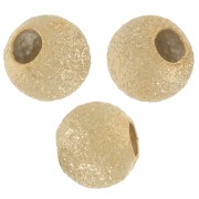 Perline diamantate rotonde 4 mm - Dorate con oro fino x8