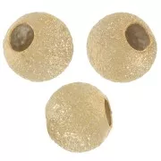 Perline diamantate rotonde 4 mm - Dorate con oro fino x8