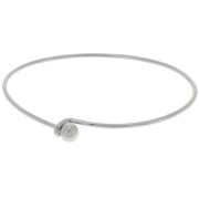 Bracciale con chiusura a sfera avvitata 61x45 mm - Argento x1