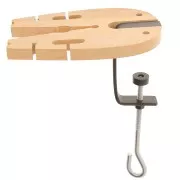 Tassello in legno pretagliato 15x10 cm con morsa in acciaio x1