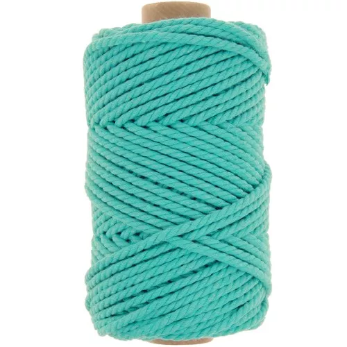Rocchetto di cordoncino in cotone macramè da 3 mm - Smeraldo x50 m