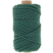Rocchetto di cordoncino in cotone macramè 3 mm - Verde bottiglia x50m|raw }}