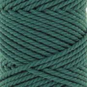Rocchetto di cordoncino in cotone macramè 3 mm - Verde bottiglia x50m