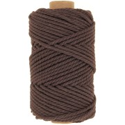Rocchetto di corda di cotone macramè da 3 mm - Chocolate x50 m