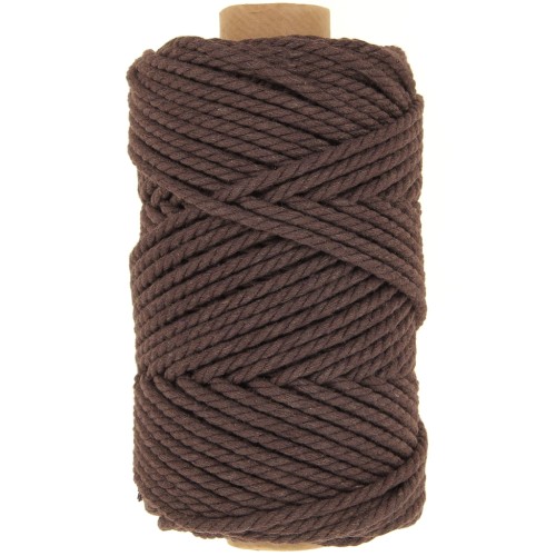 Rocchetto di corda di cotone macramè da 3 mm - Chocolate x50 m