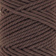 Rocchetto di corda di cotone macramè da 3 mm - Chocolate x50 m