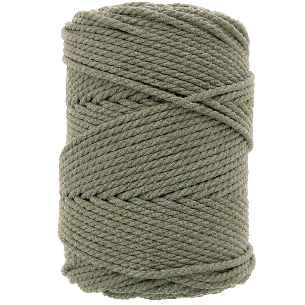 LOPYXBR 6 Rotoli Di Corda Macramè In Cotone Naturale 3mm X 100m - Multicolore (Verde, Marrone, Rosso) Per Artigianato Fai Da Te