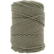 Rocchetto di corda di cotone macramè da 3 mm - Verde mozzo x100 m