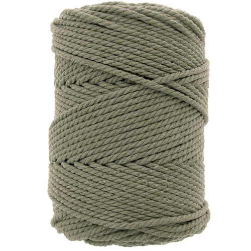 Rocchetto di corda di cotone macramè da 3 mm - Verde mozzo x100 m