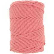Rocchetto di cordoncino in cotone macramè 3 mm - Rosa caramello x100m