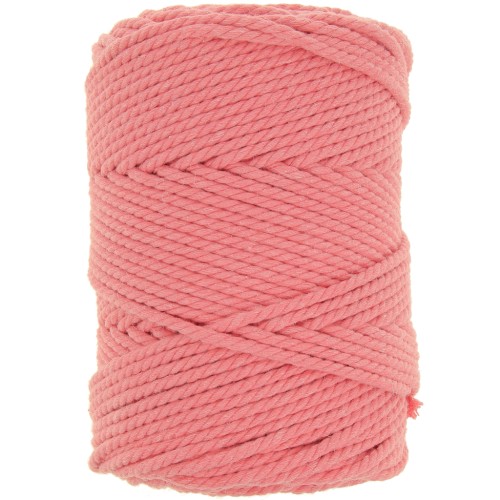 Rocchetto di cordoncino in cotone macramè 3 mm - Rosa caramello x100m