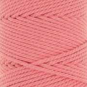 Rocchetto di cordoncino in cotone macramè 3 mm - Rosa caramello x100m