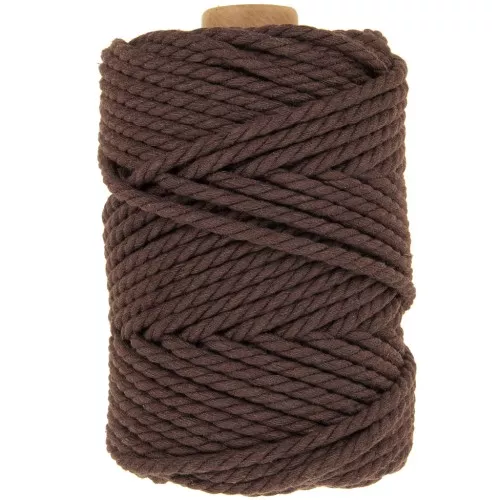 Rocchetto di corda di cotone macramè da 5 mm - Chocolate x50m