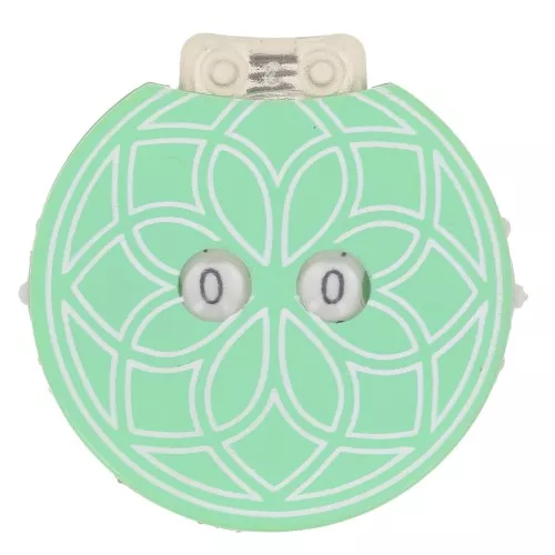 Contafila manuale Clicky 4 cm - Knitpro - Verde Chiaro - Bianco x1