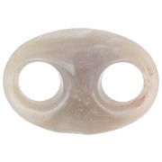 Maglia a chicco di caffè in acrilico 32x23 mm - Taupe marmorizzato x1