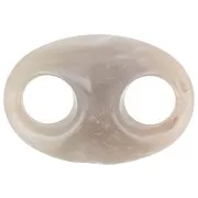 Maglia a chicco di caffè in acrilico 32x23 mm - Taupe marmorizzato x1