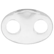 Maglia in acrilico a forma di chicco di caffè 32x23 mm - trasparente x1