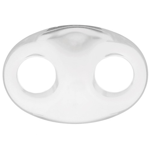 Maglia in acrilico a forma di chicco di caffè 32x23 mm - trasparente x1