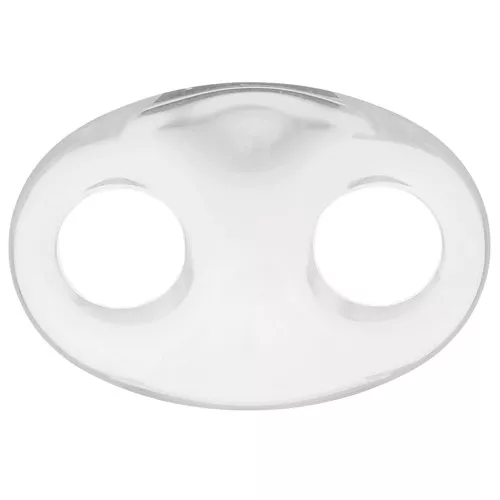 Maglia in acrilico a forma di chicco di caffè 32x23 mm - trasparente x1
