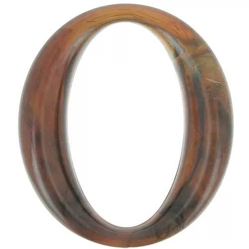 Maglia acrilica ovale 39x34 mm - Marrone marmorizzato x1