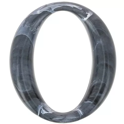 Maglia acrilica ovale 39x34 mm - Grigio scuro marmorizzato x1