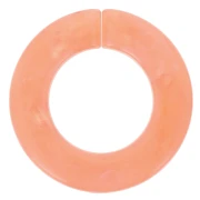 Maglia piatta rotonda in acrilico 31,5 mm - Salmon Marble x1