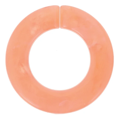 Maglia piatta rotonda in acrilico 31,5 mm - Salmon Marble x1