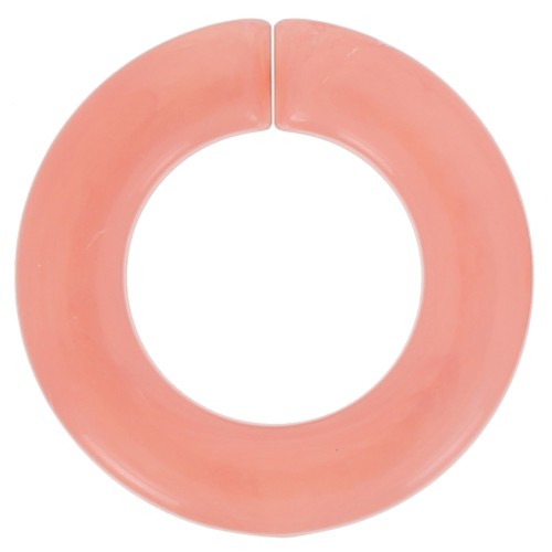 Maglia acrilica rotonda piatta 31,5 mm - Peach Marble x1