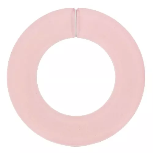 Maglia rotonda piatta in acrilico trasparente 31,5 mm - Rosa cipria x1