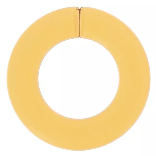 Maglia rotonda piatta in acrilico trasparente 31,5 mm - Giallo miele x1