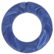Maglia piatta rotonda in acrilico 31,5 mm - Lapis blu marmorizzato mat x1
