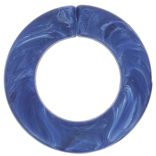 Maglia piatta rotonda in acrilico 31,5 mm - Lapis blu marmorizzato mat x1