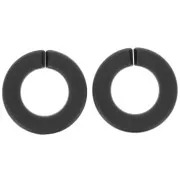 Maglia rotonda piatta in acrilico 31,5 mm - Nero opaco x1