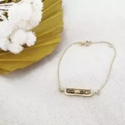 Distanziatore rettangolare arrotondato 29x6 mm - Argento x1