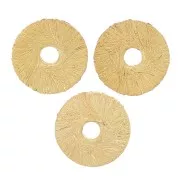 Perline rondelle effetto spazzolato Heishi 6x0,8 mm -dorato x5g circa 30 pezzi