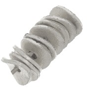 Perle ondulate Heishi effetto spazzolato 6x0.8mm - Argento x5g circa 30 pz.