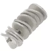 Perle ondulate Heishi effetto spazzolato 6x0.8mm - Argento x5g circa 30 pz.