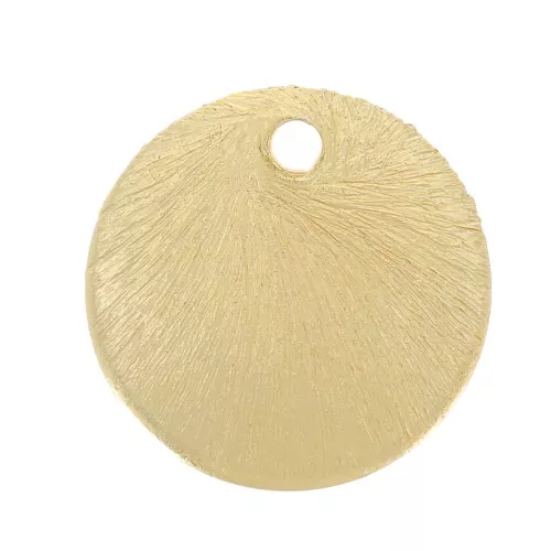 Zecchini rotondi effetto spazzolato 6 mm - dorato x5g circa 30 pezzi.