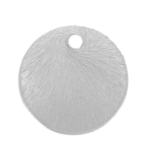 Zecchini rotondi effetto spazzolato 6 mm - Argento x5g circa 30 pezzi.