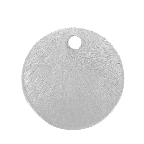 Zecchini rotondi effetto spazzolato 4 mm - Argento x5g circa 65 pezzi.